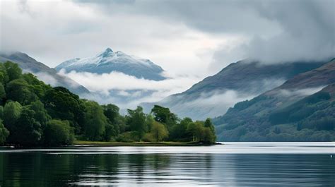 Dwelling in the Mountains -  a Serene Landscape Embracing Nature's Tranquility